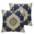 thumbnail image 2 of Acheng Bohemian Style Blue and White Porcelain Pattern Series Throw Pillow Case Cushion Cover Decorative Blend Pillowcase for Sofa Rectangle  20x20in, 2 of 6