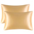 thumbnail image 1 of Unique Bargains Taies d'Oreiller en Satin Fermeture Éclair 2 Pcs, 1 of 8