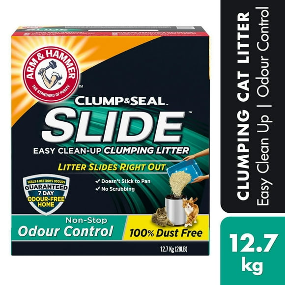 Arm & Hammer Slide Non-Stop Odour Control Clumping Cat Litter, 12.7 kg