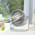 thumbnail image 5 of Small Desk Fan, Portable Electric Table Desktop Air Circulator Fans, Multi Functional High Wind Household Electric Fan With Air Circulation Desktop Small Light Sound Desktop Lighting Fan, 5 of 5