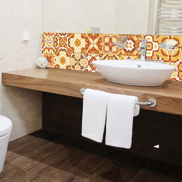 Goory 10 Pcs Moroccan Style Tile Sticker Backsplash Peel & Stick Kitchen Tile Decal, 8x8 Inches. Goory 10 Pcs Moroccan Style Tile Sticker Backsplash Peel & Stick Kitchen Tile Decal, 8x8 Inches.