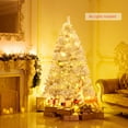 thumbnail image 4 of Topbuy 6Ft Hinged Artificial Silver Tinsel Christmas Tree with Metal Stand, 4 of 9