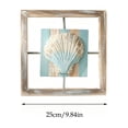 thumbnail image 3 of Natural Wood Mediterranean Nautical Starfish & Shell Wall Hanging Decor, Coastal Seaside Wall Art Ornament, Beach Theme Decor for Homestay Background Wall Living Room, 3 of 6
