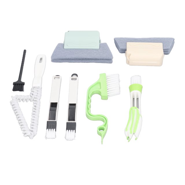 Herramienta de cepillo para grietas de esquina ABS resistencia al desgaste flexible cepillo limpio de esquinas de 8 piezas para persiana para riel ANGGREK Otros