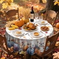thumbnail image 4 of Nappe Ronde d'Halloween, Nappe Ronde d'Automne 60 Pouces, Nappe Citrouille, Récolte d'Automne pour Noël, Fête, Anniversaire, Action de Grâce, Récolte, 4 of 7