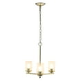 thumbnail image 2 of Lalia Home 3-Light 15" Clear Glass And Metal Hanging Pendant Chandelier, Gold, 2 of 12