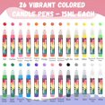 thumbnail image 3 of Set de plumas para cera de velas GooBoom, kit de pintura para velas de 26 colores, 3 of 8