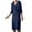 Navy, variant on Fesfesfes Women Dress New Fall Irregular Pack Hip Strap Dress V-neck Long Sleeve Solid Color Dress Clothes Sale