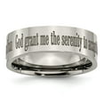 thumbnail image 2 of Titanium Flat 8mm Laser Design Polished Band, 2 of 7