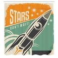thumbnail image 3 of Ambesonne Outer Space Shower Curtain, Stars Writing, 69"Wx84"L, Multicolor, 3 of 5