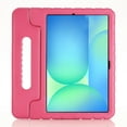 thumbnail image 3 of Kids Case for Samsung Galaxy Tab S10 FE Plus 13.1" 2025 with Pencil Holder/Foldable Convertible Handle/Kickstand Slim Lightweight Kid-Proof Soft EVA Foam Shockproof Rugged Stand Cover, Rose, 3 of 9