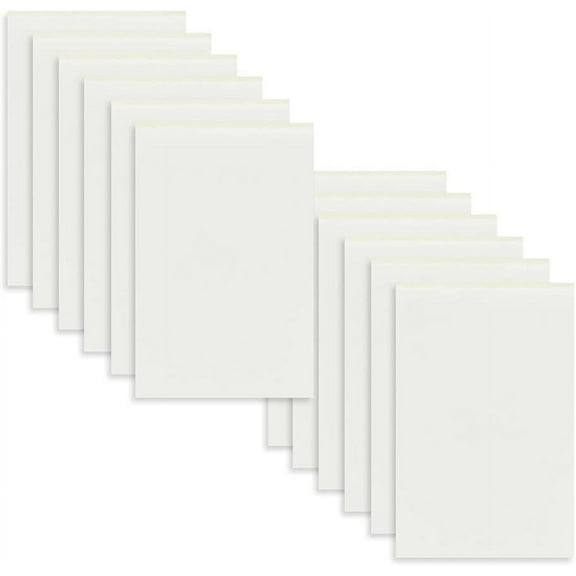 HAIJSEVR 12 Packs 600 Sheets Transparent Sticky Note Pads, Self-Adhesive Memo Papers, Waterproof Self-Adhesive Clear Message Reminder (4 x 3 Inches)