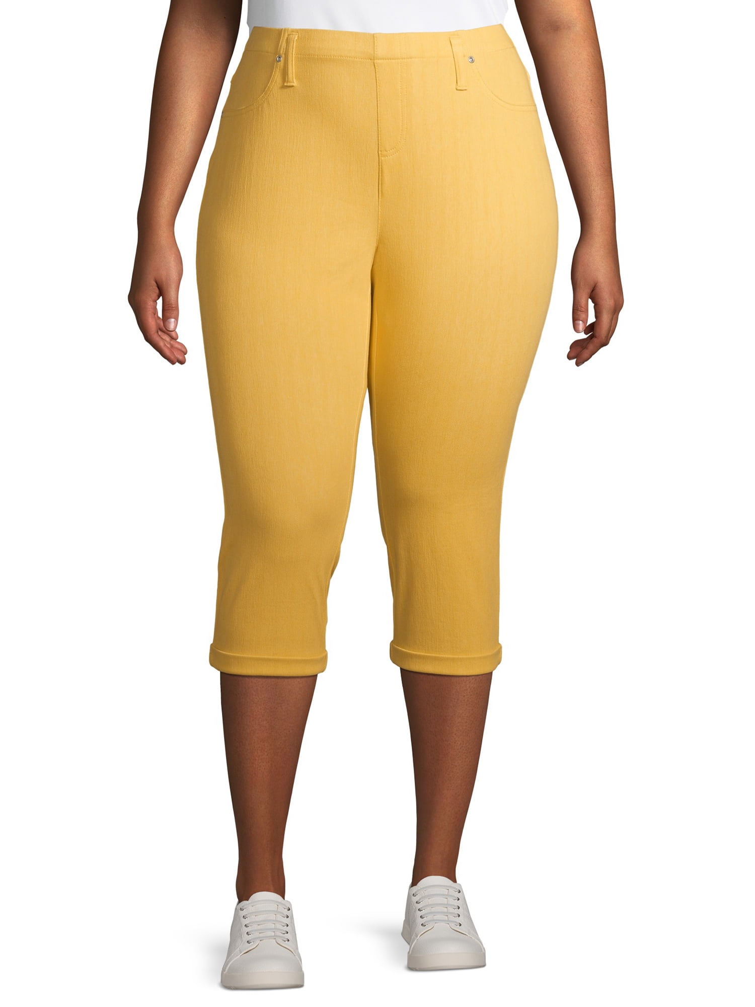 walmart plus size capri jeggings