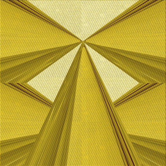 Ahgly Company Indoor Square Patterned Bright Gold Yellow Area Rugs, 7' Square