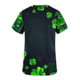 thumbnail image 4 of lcziwo Womens St. Patrick's Day Scrubs Tops Workwear V Neck Short Sleeve Print Nursing Uniform Casual Scrubs Shirts with Pockets 2025 Vacation Outfits Navy XL Lighten Sales of The Day, 4 of 6