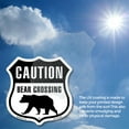 thumbnail image 5 of Caution Bear Crossing (5 Pack) 6 inch X 6 inch Shield Shaped Heavy Duty 3.2 mil Vinyl Decals Weather Resistant Made in the USA, 5 of 5