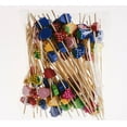 thumbnail image 1 of 120 unidades de palillos de dientes de perlas sintéticas, palillos de cóctel de madera hechos a mano, palillos de aperitivos, palillos de cóctel decorativos para fiestas en casa, cócteles, postres, frutas (dorado), 1 of 1
