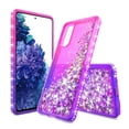 thumbnail image 4 of For Apple iPhone 13 Pro (6.1") Gradient Quicksand Glitter Flowing Liquid Floating Bling Diamond TPU Rubber Hybrid Phone Case Cover by Xpression [Pink / Purple], 4 of 9