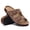 Mocha, variant on Smile Popcorn Women's Cork Footbed Sandals, Comfortable Arch Support Slip-On Slide Sandals for Summer with Adjustable Buckle, Mocha