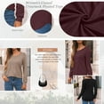 thumbnail image 4 of SUNBS Blouses for Women Business Casual Dressy Tops Crewneck Pleated Long Sleeve Shirts Trendy Clothes, 4 of 8