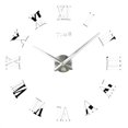 thumbnail image 3 of Reloj de Pared con Número Romano Grande de Bricolaje Moderno, de Pared con Superficie de Espejo 3D, Reloj, Decoración Artística Plata Soledad Etiqueta engomada del reloj de pared 3D, 3 of 8