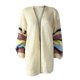 thumbnail image 4 of Mujeres moda casual cálido sólido patchwork color raya abrigo prendas de vestir exteriores suéter cardigan de punto Fridja po4137, 4 of 4