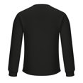 thumbnail image 5 of safuny Men's Casual Sports Activewear Loose Tops Big&Tall Outwear Solid Color Pullover Long Sleeve Shirts Fashion Crew Neck Sweatshirts Black L, 5 of 6