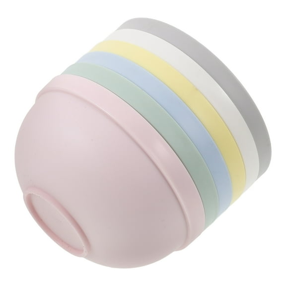 ORDDIART 6-Piece Salad and Cereal Bowl Set, Reusable Plastic Kitchenware for Home Dining and Food Serving