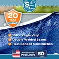 thumbnail image 5 of SmartLine 30' Round Cracked Glass Overlap Above Ground Swimming Pool Liner, 48"/52" Height, 20 Gauge, 5 of 6