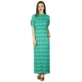 thumbnail image 3 of Bimba Women Long Maxi Day Dress Rayon Gown With Side Slit Summer Clothing, 3 of 8