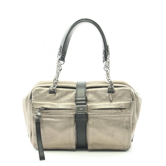 Pre-Owned LOEWE Lola 26 handbag, leather, women's, gold and black (Good)