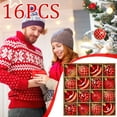 thumbnail image 6 of Axiiglly 16Pcs Christmas Balls Ornaments, 2.36" Shatterproof Christmas Balls Set, Multi-Pattern Painted Xmas Hanging Balls for Christmas Trees Decorations, Home Holiday Party Decor, 6 of 8