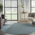thumbnail image 6 of 8' Aqua Round Power Loom Area Rug, 6 of 9