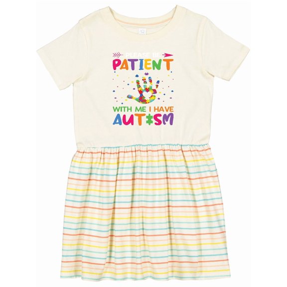 Inktastic Autism Awareness Please Be Patient with Me I Have Autism Girls Toddler Dress