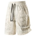 thumbnail image 4 of WIZUTIZ Men's Solid Color Casual Sports Elastic Waist Drawstring Pocket Shorts Polyester Relaxed Fit Lightweight Summer Athletic Bottoms for Outdoor Daily Wear, 4 of 5