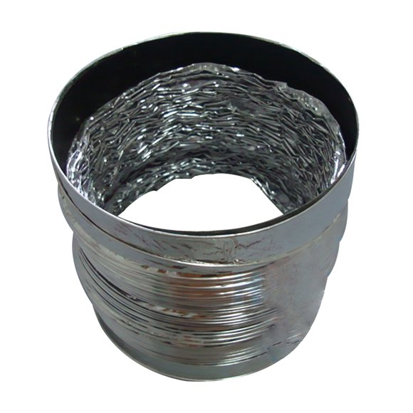 OULII 1 Pc Ventilation Air Ducting Flexible Hose for Kitchens Silver Cylindrical Design