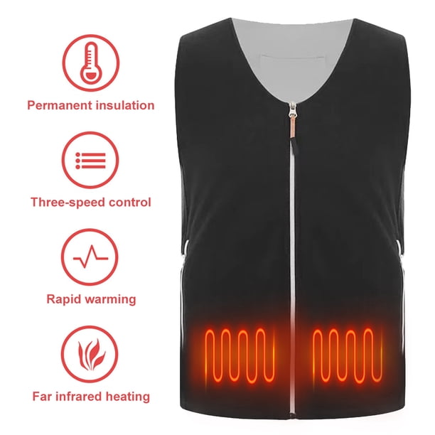 Chaleco Chaquetas Con Calefacción Eléctrica Por USB Invierno para Hombres Y Mujeres