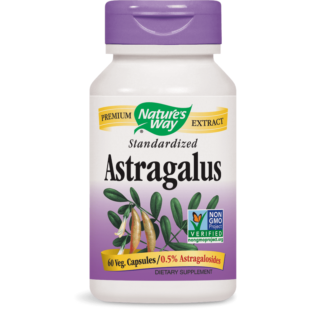 Nature's Way Standardized Astragalus Vegetarian Capsules, 60 Ct