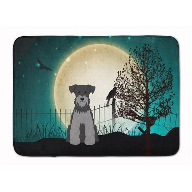 Carolines Treasures BB2242RUG Halloween Scary Miniature Schanuzer Machine Washable Memory Foam Mat