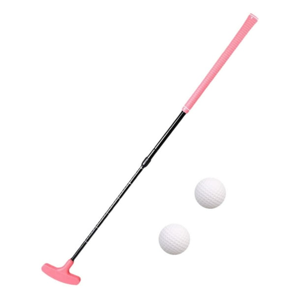 Putter de Golf retráctil shamjiam herramienta de práctica de Putting de Golf para niños adolescentes y adultos palo de Golf de doble cara Rosa