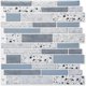 thumbnail image 1 of 10 Pieces, Adhesive Wall Tiles, Vinyl Kitchen Backsplash, Marble Wall Stickers, Blue, 30x30cm, 1 of 5