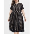 thumbnail image 3 of Vestido Irfora Vestido de encaje de talla grande para mujer Vestido de noche de fiesta elegante de manga corta Vestido negro Irfora Vestido, 3 of 5