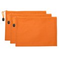 thumbnail image 1 of Unique Bargains Waterproof Zipper File Bags, A5 Document Holders for Office, Orange 3 Pack, 1 of 6