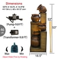 thumbnail image 3 of Fountain 4 Tiered Floor Standing Outdoor Water Fountains and Waterfalls for Garden, 3 of 12