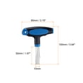 thumbnail image 2 of Uxcell 2pcs 10mm T Handle Flat Head Screwdriver for Slotted Screw Quick Release Plate Camera Tripod Monopod, Azul, 2 of 7
