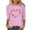 Pink #E, variant on 3/4 Length Sleeve Tops for Women Cute Hearts Printed Valentines Day Holiday Tees Long Sleeve Crewneck T-shirts (XL, Pink #E)