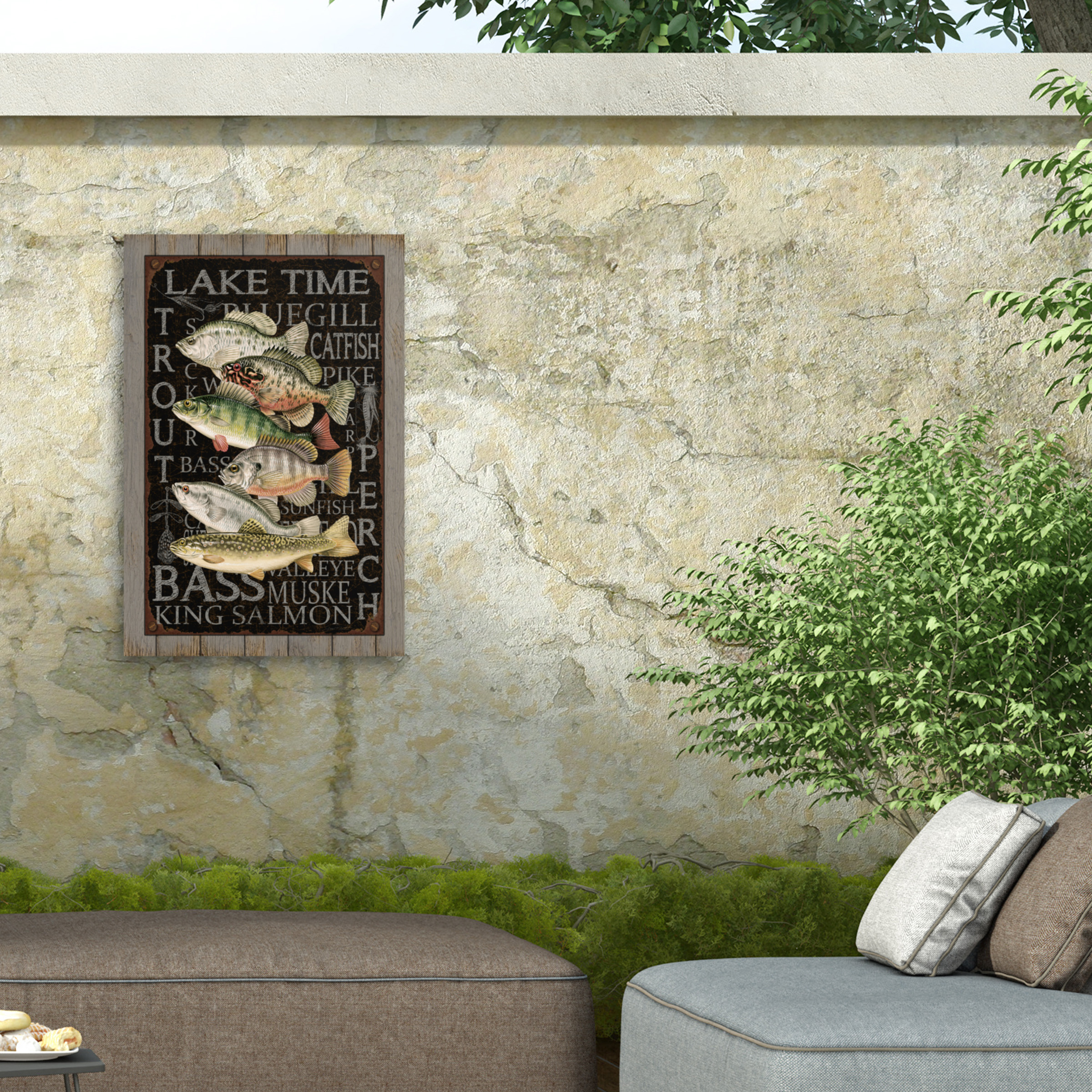 Jean Plout 'Wilderness Lodge 23' Outdoor Canvas 47x30