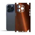 thumbnail image 2 of IPG Compatible with iPhone 15 Pro Decorative Carbon Fiber Vinyl Back and Sides Full Protection Anti Scratch Skin Guard - 3D Surface - Bubble -Free Easy to Install for 15 Pro (Bronze), 2 of 5