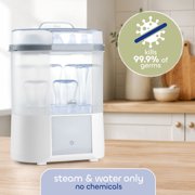 Chicco Advanced Electric Steam Sterilizer & Dryer for Baby Bottles, Pacifiers, Toys and More - White