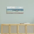 thumbnail image 2 of Stupell Industries Panoramic Sandpipers Birds Shoreline Ocean Landscape Painting Gallery-Wrapped Canvas Print Wall Art, 40x17, by Sally Swatland, 2 of 7